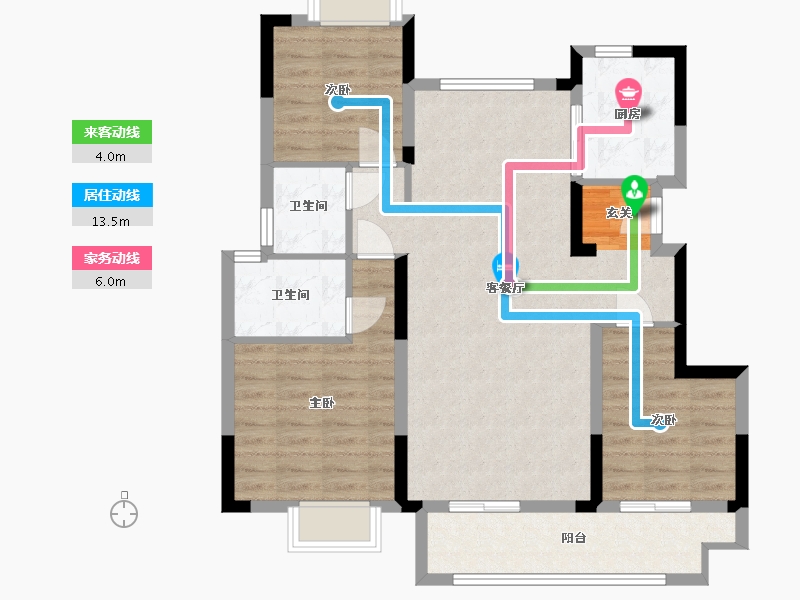 江西省-九江市-锦天府-88.80-户型库-动静线