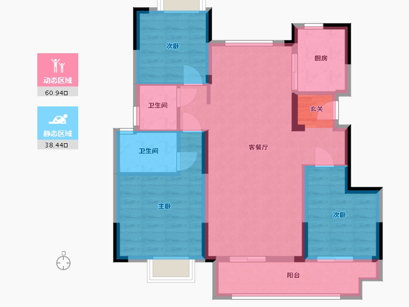 江西省-九江市-锦天府-88.80-户型库-动静分区