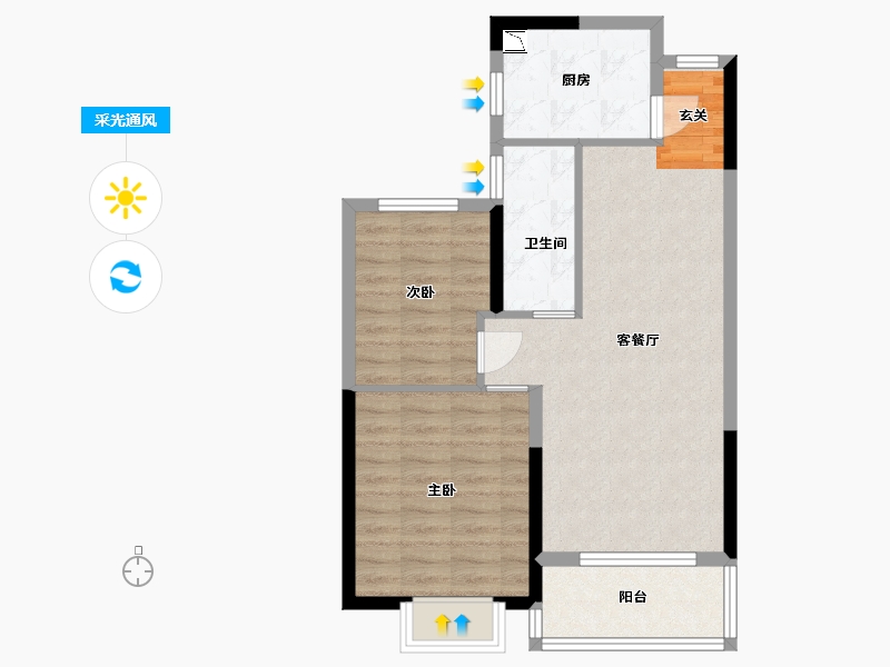 河南省-南阳市-南阳嘉和家园-68.00-户型库-采光通风