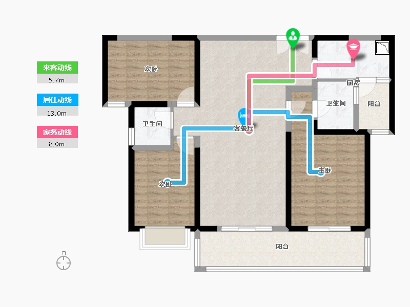 云南省-玉溪市-北大资源-104.08-户型库-动静线