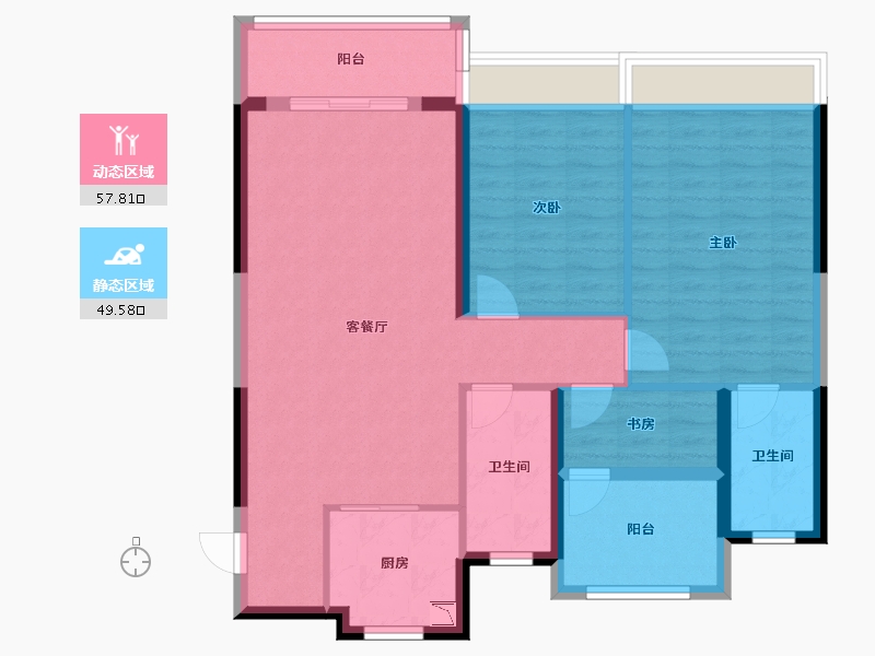 浙江省-温州市-招商德信博悦湾-96.59-户型库-动静分区