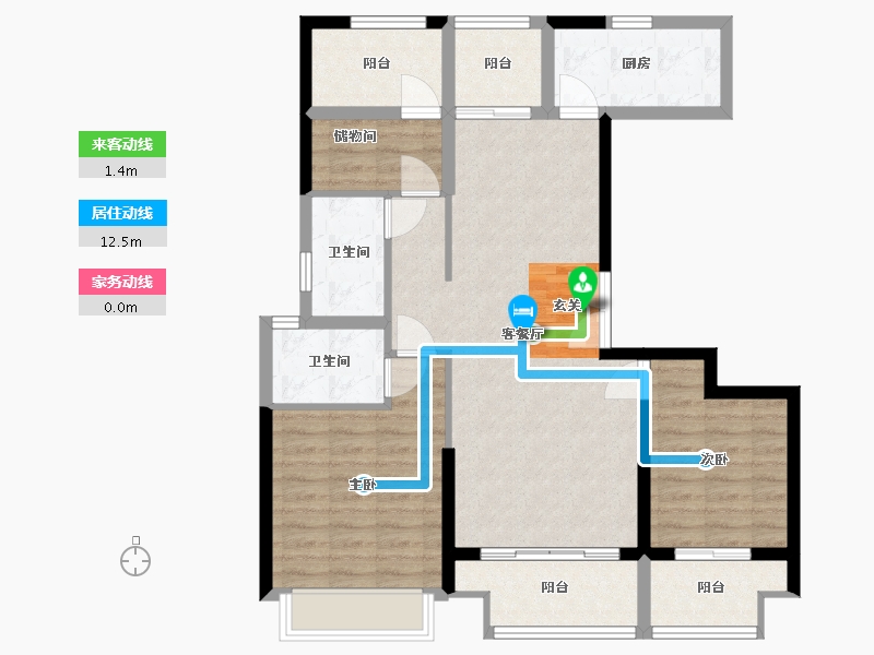 河南省-南阳市-新旭・京华府-92.00-户型库-动静线