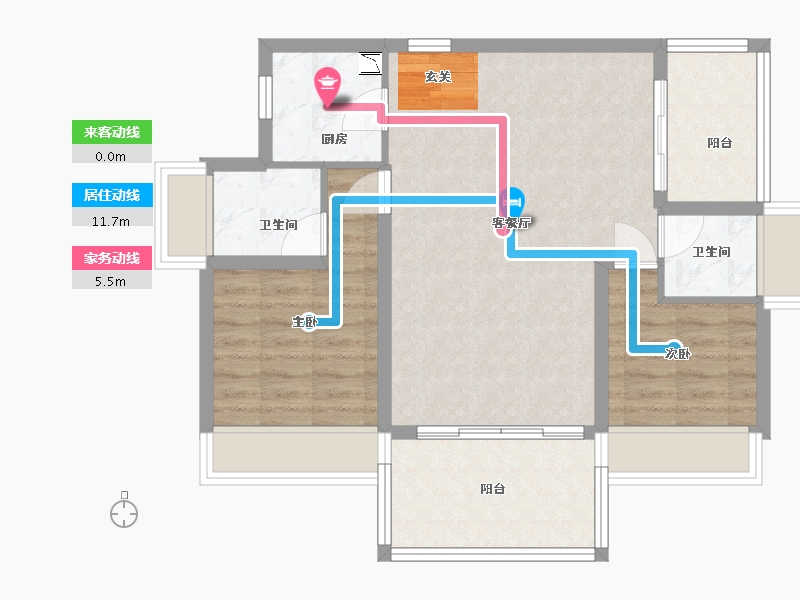 四川省-绵阳市-三汇・四季公园-71.79-户型库-动静线