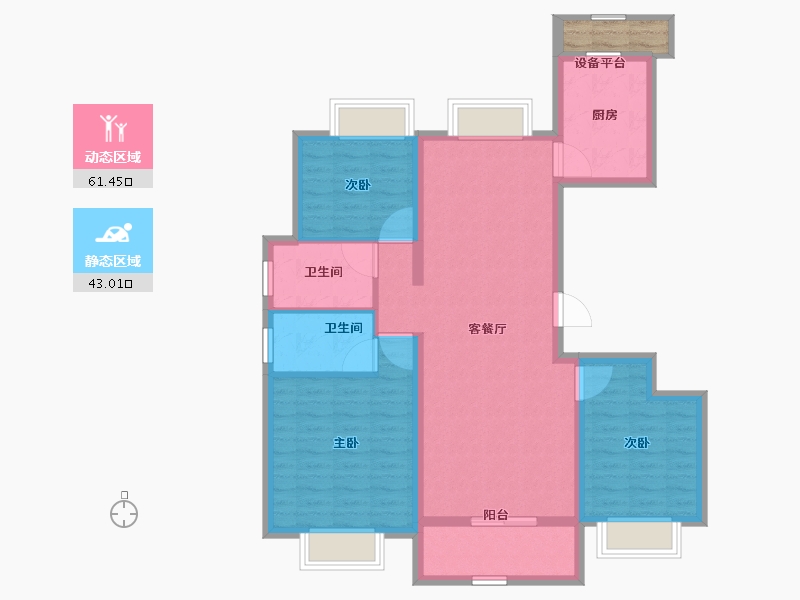 上海-上海市-华发华润静安府（静安府西区）-96.01-户型库-动静分区