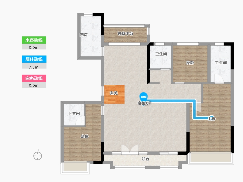 河南省-焦作市-焦作世合万达广场-120.45-户型库-动静线