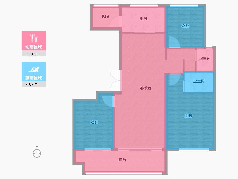 山东省-临沂市-城开上府-109.00-户型库-动静分区