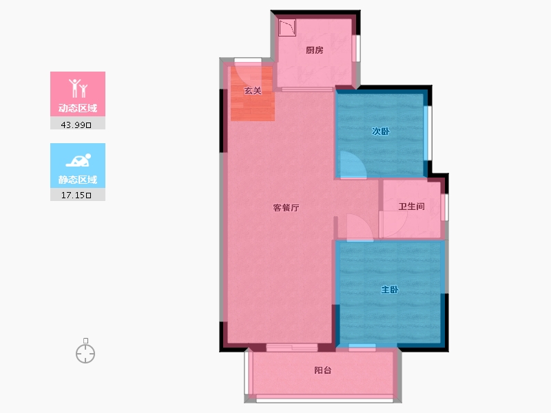 广西壮族自治区-南宁市-五象澜庭府-54.31-户型库-动静分区