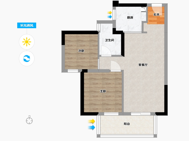 广西壮族自治区-南宁市-锦上城-53.80-户型库-采光通风