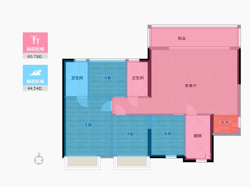 广西壮族自治区-南宁市-悦桂绿地新世界-95.49-户型库-动静分区