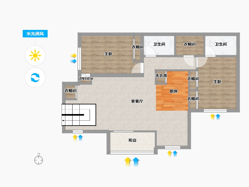 Florida-Broward-Crystal Pointe Apartments-83.19-户型库-采光通风