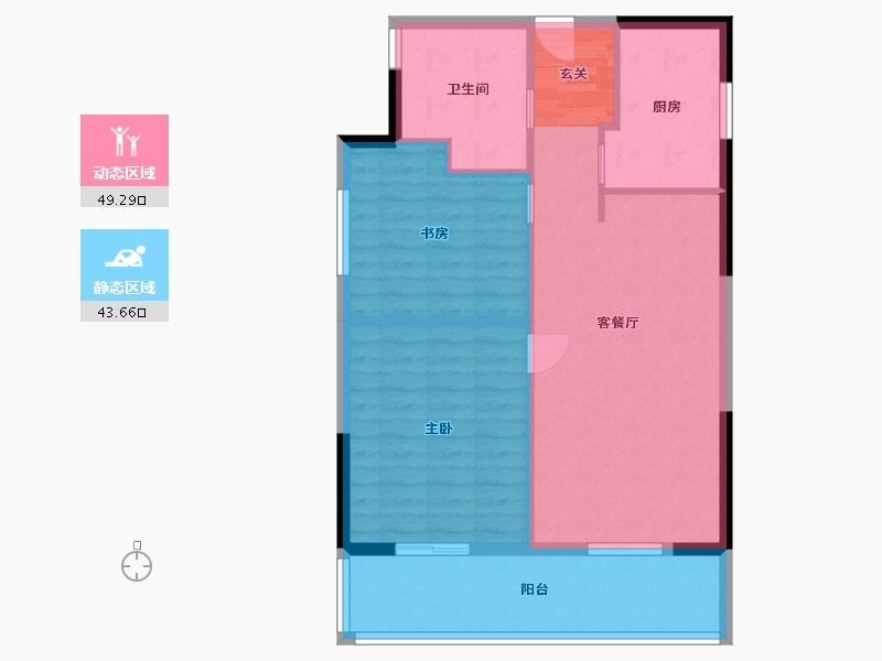 广西壮族自治区-南宁市-嘉和城芳华里-84.87-户型库-动静分区