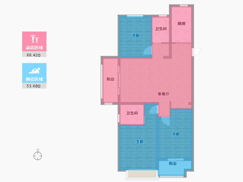 山东省-菏泽市-佳和雅园-108.00-户型库-动静分区