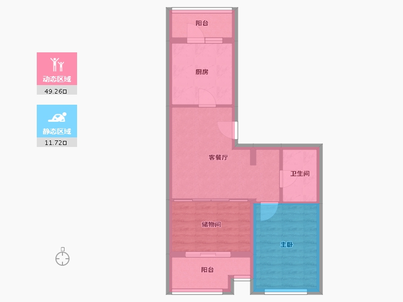 北京-北京市-名佳花园三区-53.98-户型库-动静分区