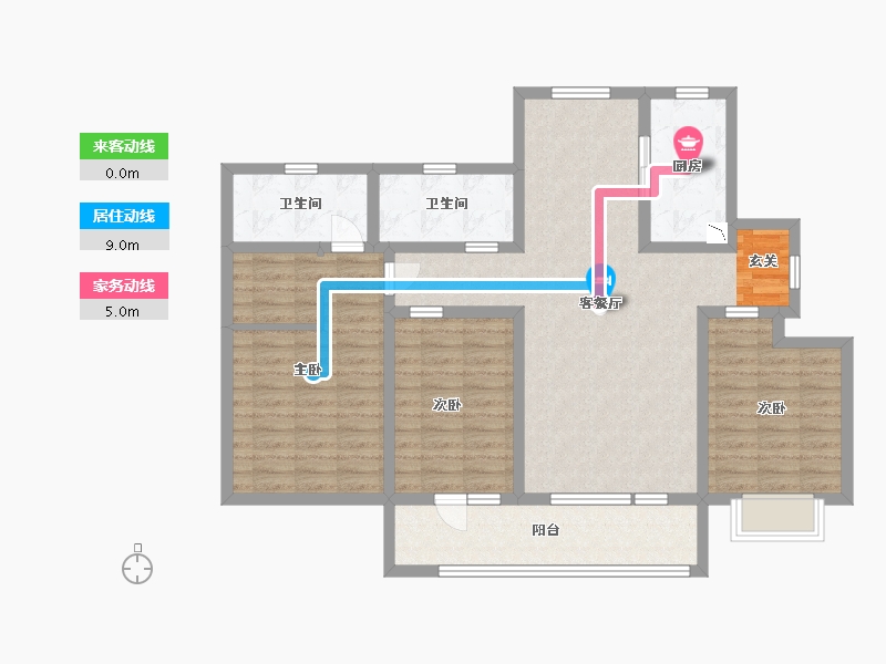 山东省-青岛市-海信文墨里-104.00-户型库-动静线