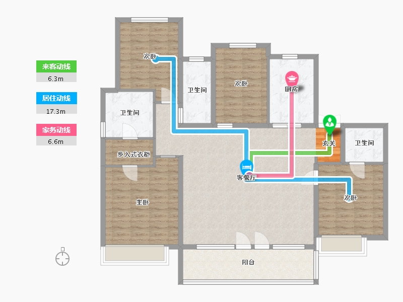 山东省-青岛市-红星国际广场-135.99-户型库-动静线