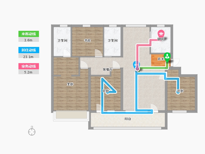 山东省-青岛市-凯景领盛华府-112.00-户型库-动静线