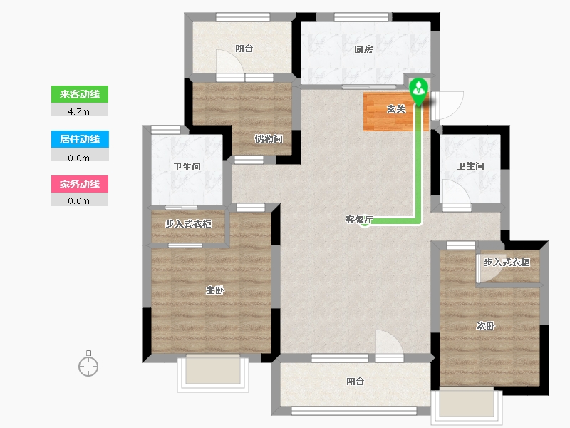 山东省-青岛市-未来星城-88.00-户型库-动静线