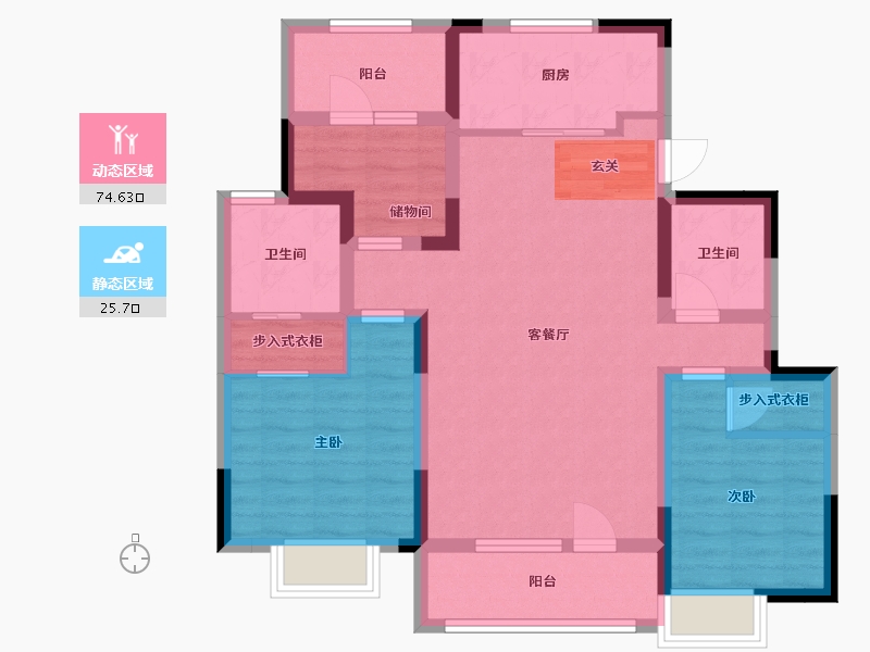 山东省-青岛市-未来星城-88.00-户型库-动静分区