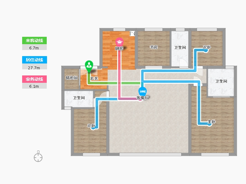 山东省-青岛市-绿地凤栖澜�h-135.10-户型库-动静线