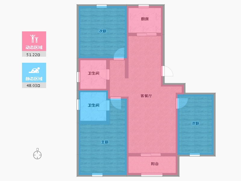 山西省-晋中市-紫光北区-87.36-户型库-动静分区