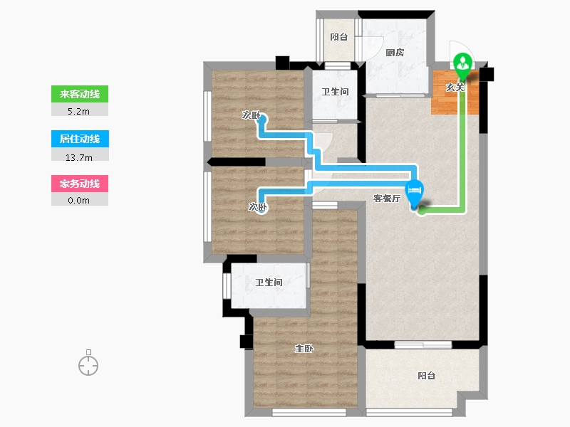 四川省-宜宾市-正黄・翡翠堂-81.71-户型库-动静线