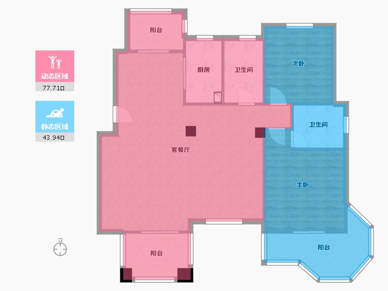 湖北省-武汉市-兰舟赋-111.11-户型库-动静分区