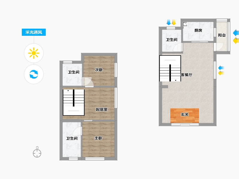 广东省-佛山市-力迅・榕墅里-80.07-户型库-采光通风