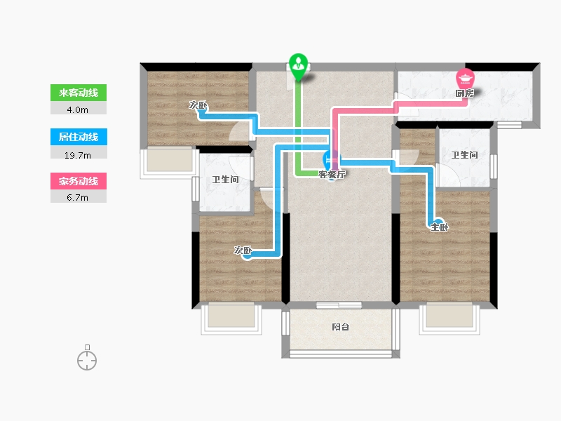 湖南省-郴州市-美的云熙府-79.00-户型库-动静线