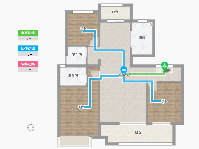 安徽省-滁州市-蓝城明光诚园-96.36-户型库-动静线