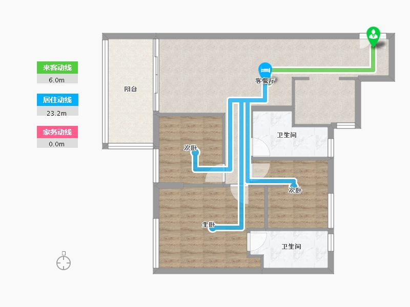 海外-海外-highline residences-85.00-户型库-动静线