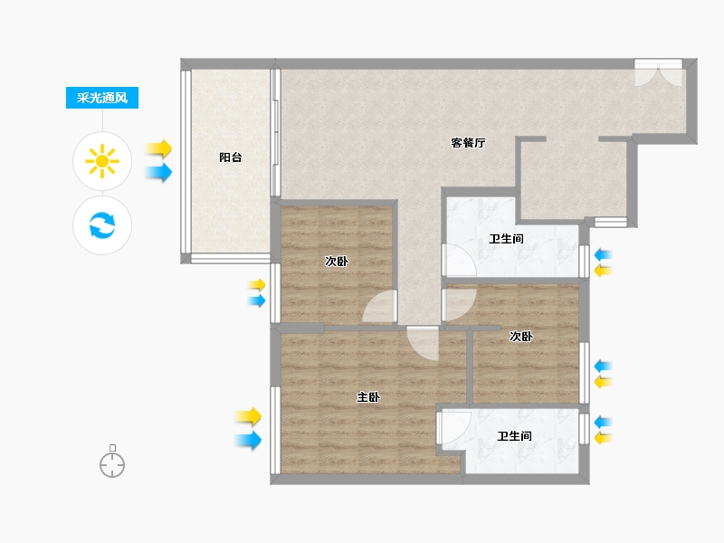 海外-海外-highline residences-85.00-户型库-采光通风