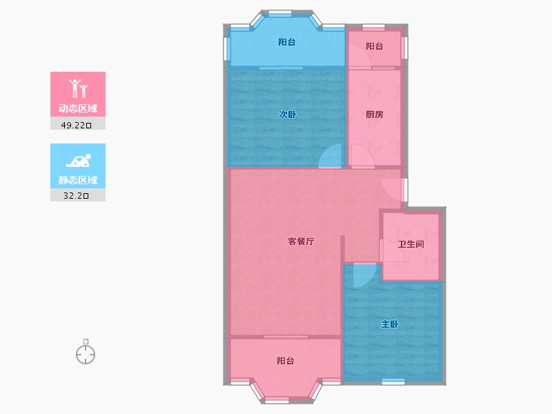 四川省-成都市-九里欣园-74.09-户型库-动静分区