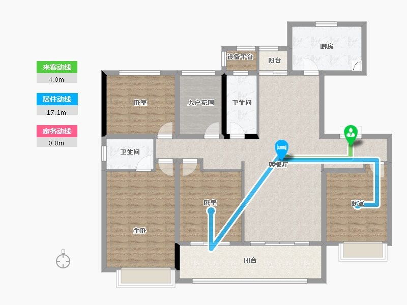 湖南省-长沙市-中海阅麓山-145.36-户型库-动静线