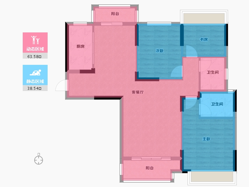 广西壮族自治区-桂林市-兴进御园-91.58-户型库-动静分区