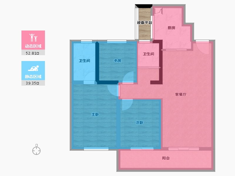 湖南省-长沙市-万境潇湘-83.61-户型库-动静分区