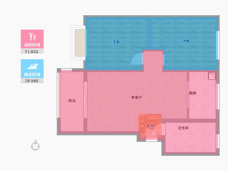 黑龙江省-哈尔滨市-会展城上城・星御-72.00-户型库-动静分区