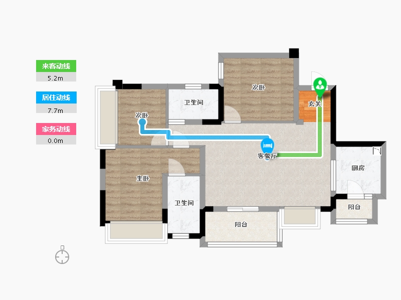 四川省-成都市-蓝光长岛城项目-77.98-户型库-动静线