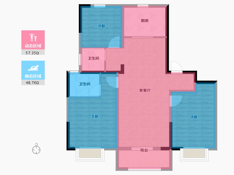 山东省-聊城市-学府艺境-95.00-户型库-动静分区