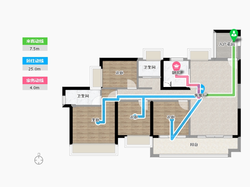 广东省-广州市-星河・东悦湾-104.00-户型库-动静线