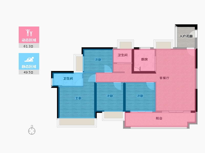 广东省-广州市-星河・东悦湾-104.00-户型库-动静分区