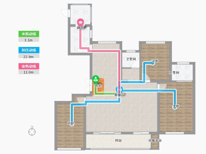 浙江省-温州市-海悦城钰园-126.00-户型库-动静线