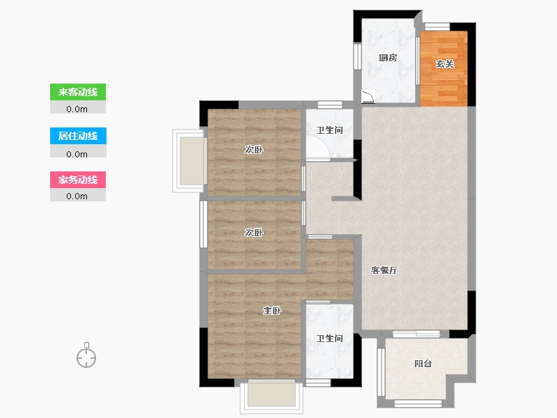 河北省-石家庄市-首铸御峰华庭-74.63-户型库-动静线