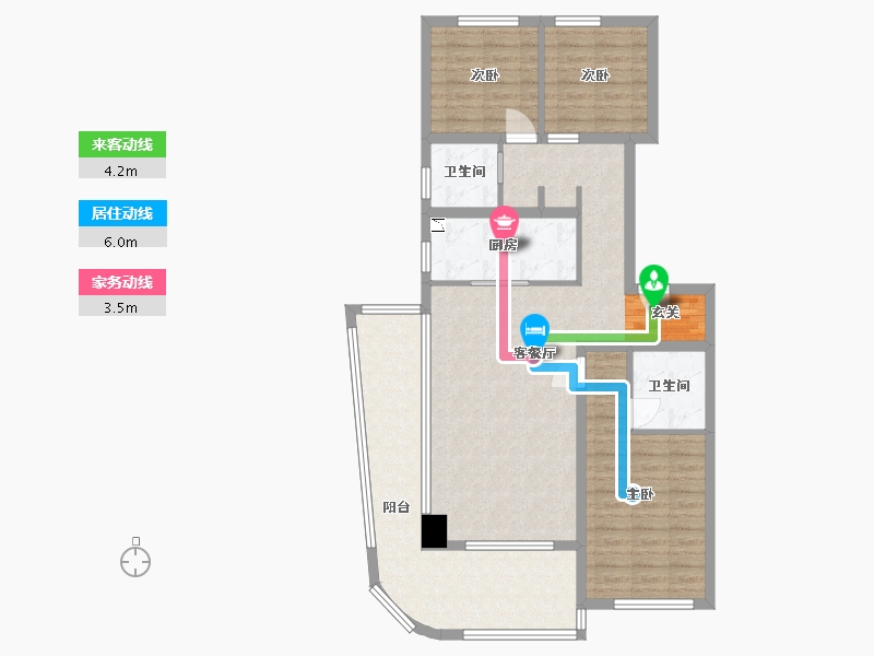 河北省-石家庄市-长安润江壹号-99.45-户型库-动静线