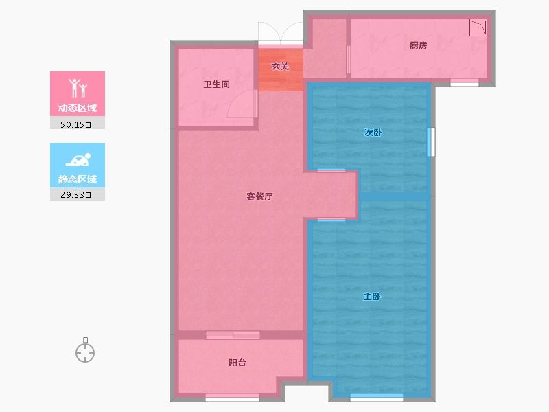 河北省-石家庄市-翰林国际-70.40-户型库-动静分区