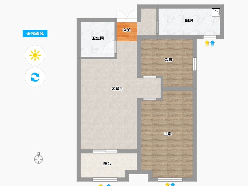 河北省-石家庄市-翰林国际-70.40-户型库-采光通风