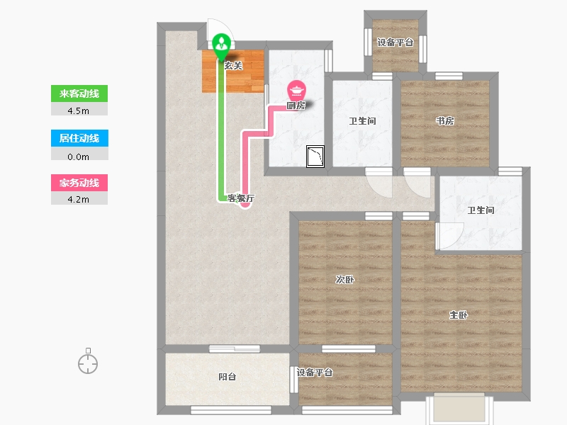 河北省-石家庄市-中冶德贤华府-95.04-户型库-动静线