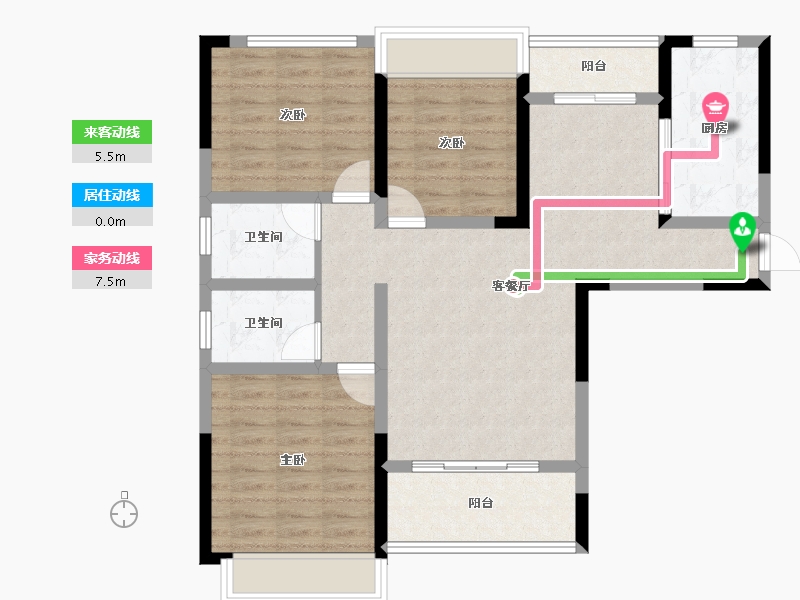 湖南省-娄底市-百弘学府城-91.49-户型库-动静线