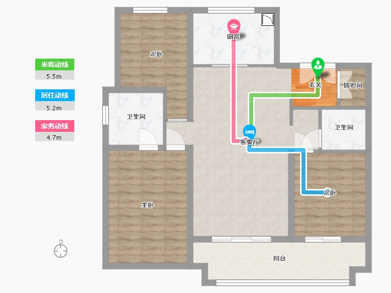 河北省-石家庄市-万科翡翠书院-98.26-户型库-动静线