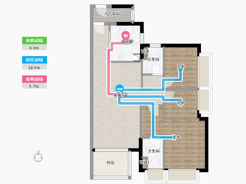 广东省-广州市-时代著作-75.65-户型库-动静线