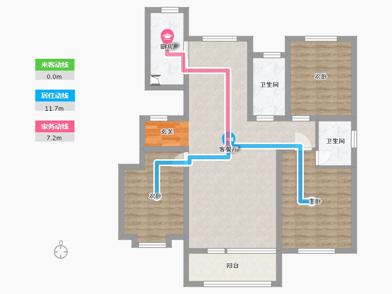 河北省-石家庄市-万德华府-86.66-户型库-动静线